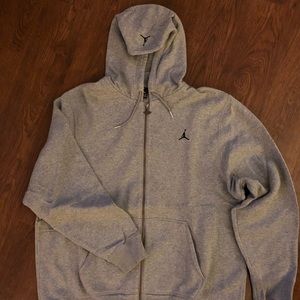 Men’s Jordan full zip gray hoody Sz. XL